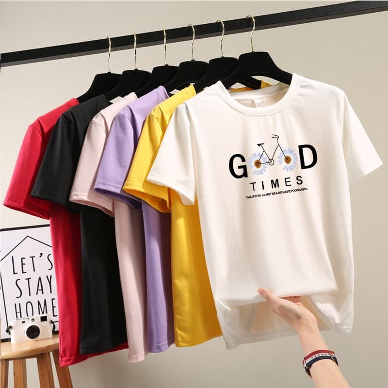 Women's clothing cartoon short-sleeved T-shirt Korean version round neck printed top loose large size fashion women's clothing wholesale