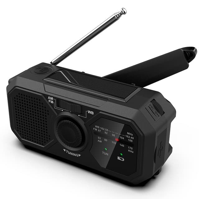 Portable Outdoor Solar Powered Rechargeable 1200mAh Wireless FM AM Radio with Power Bank Flashlight Fm Radio