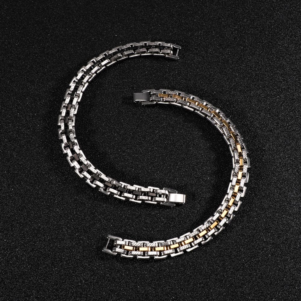 ​​Men's Jewelry Light Luxury Stainless Steel Chain Bracelet – Hip-Hop Cuban Link Design With Anti-Tarnish Finish For Everyday Style​​