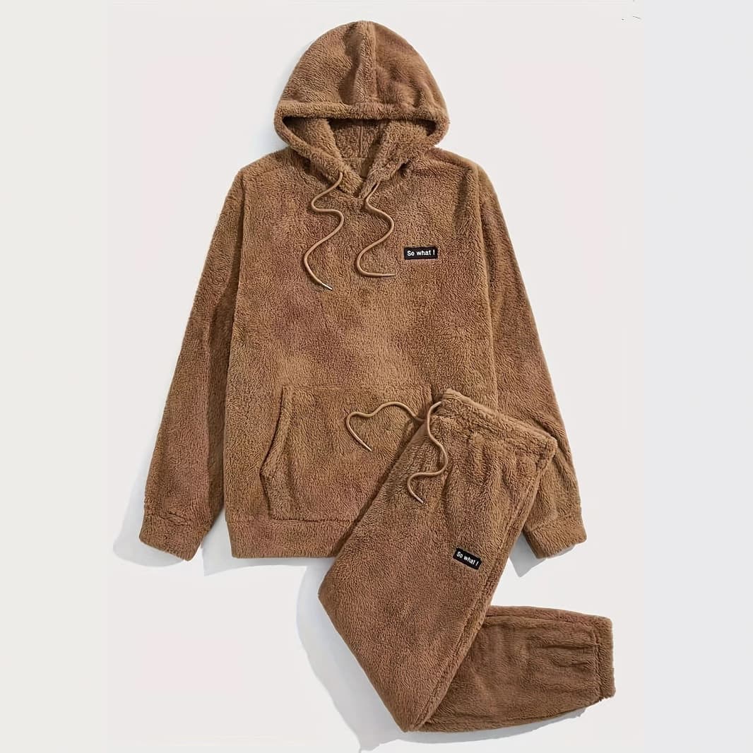 Men's Clothing Fur Sweatshirt Commuter Suit