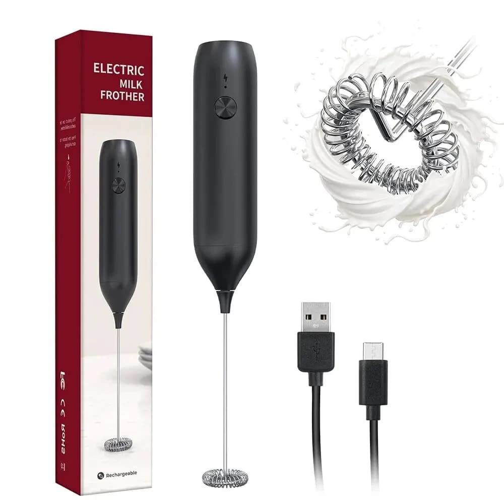 Rechargeable Milk Electric Blender Handheld Wand for Coffee Beverage Blender, Cappuccino Mini Frother