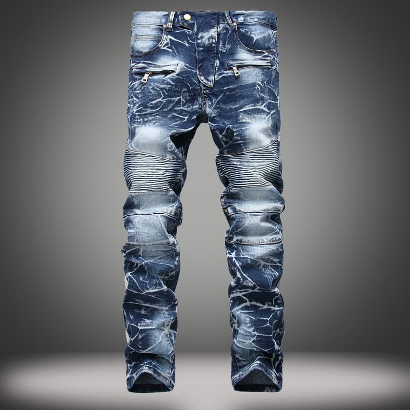 Men's Clothing supply of jeans,nostalgic,motorcycle jeans, straight,men's, personalized trousers