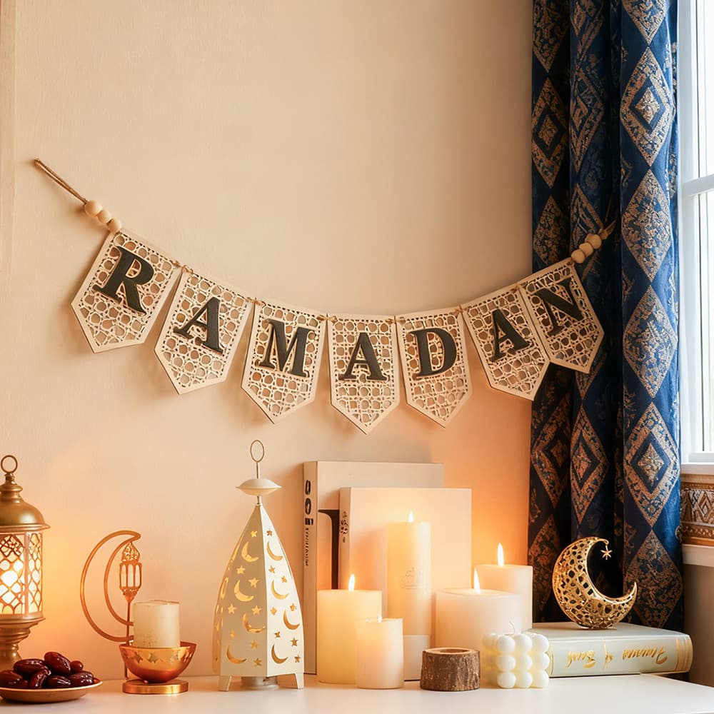 Bohemian Creative Letter Flag Wall Wooden Hanging Simple Home Bedroom Craft Decoration Wholesale
