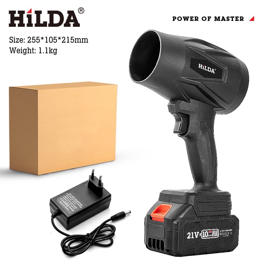 HILDA 1200W Cordless Leaf Blower With Turbo Fan - High Power 3000mAh Battery, 35,000 RPM, Lightweight & Ergonomic