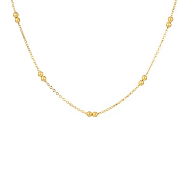 Women's Jewelry Clip Beads Flattened Cross Chain Jewelry DIY Light Luxury High End Necklace
