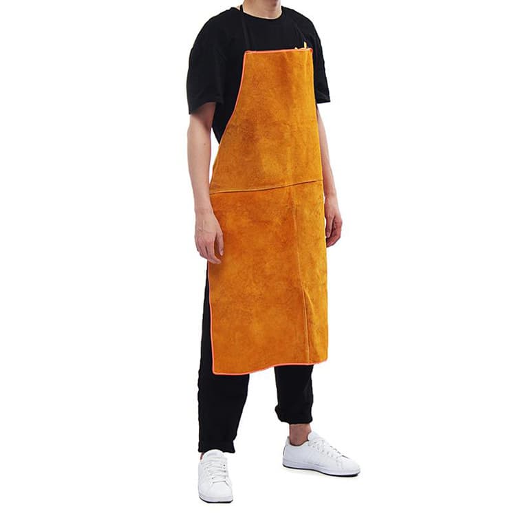 Cowhide Welding Apron Long Welding Wear Resistant Heat Insulation Anti Spark Splash High Temperature Welder Protective Work Clothes