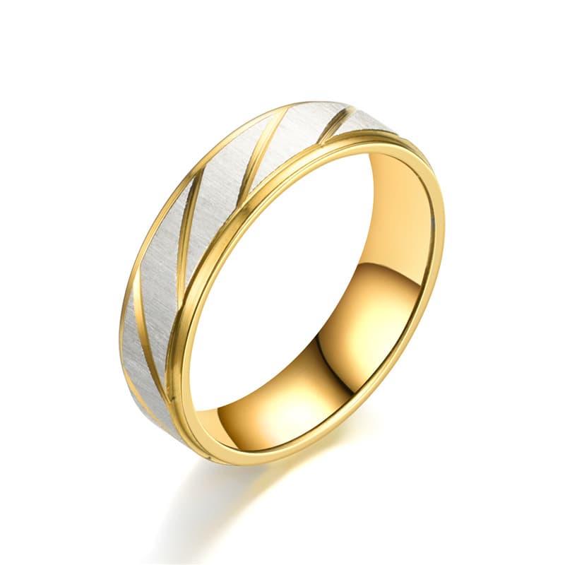 Unique Wave Pattern Couple Rings For Men Women High Quality Stainless Steel Ring Engagement Wedding Rings Jewelry Drop Shipping