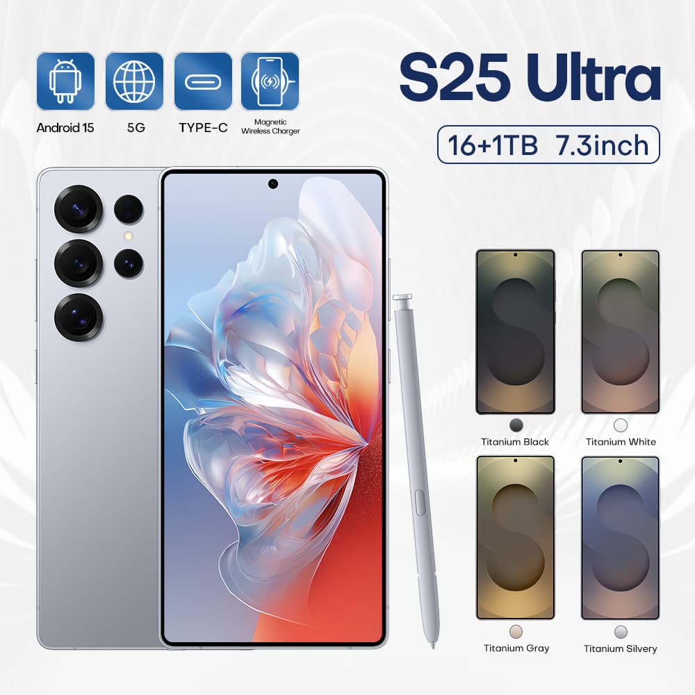S25 Ultra New 8 Core Cross Border Smartphone, 4+64G Android 13 Inch Low Price Phone, Export Version