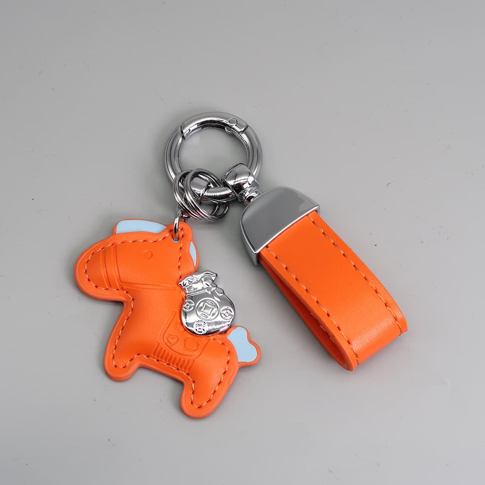 Immediately Get Rich Bracelet Keychain Leather Cartoon Pony Pendant Couple Bag Net Celebrity Car Keychain