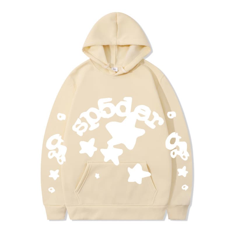 Sweat à capuche unisexe SP5DER imprimé toile d'araignée, marque tendance européenne et américaine, grandes tailles, coupe ample.