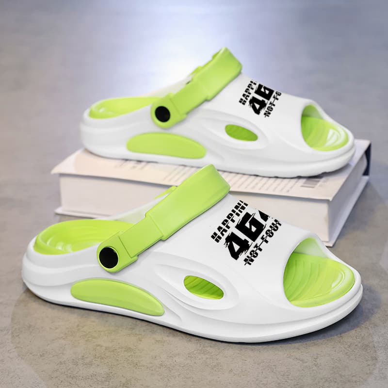 New dual color rubber EVA couple style one line flip flop sandals