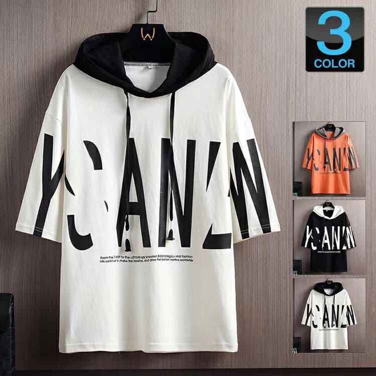 Men's Clothing short sleeved T shirt men's summer brand loose printing youth fashion casual hoodie men