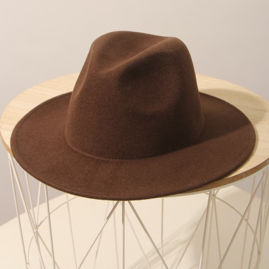 Retro Personality 100% High-End Look Bare Cap Women Woolen Men Vintage Large Size Jazz Black Gentleman Felt Hat