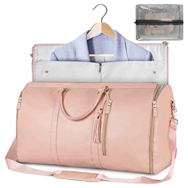 Convenient travel carry on clothing bag, large PU leather travel bag, luggage bag, women's fashionable travel handbag