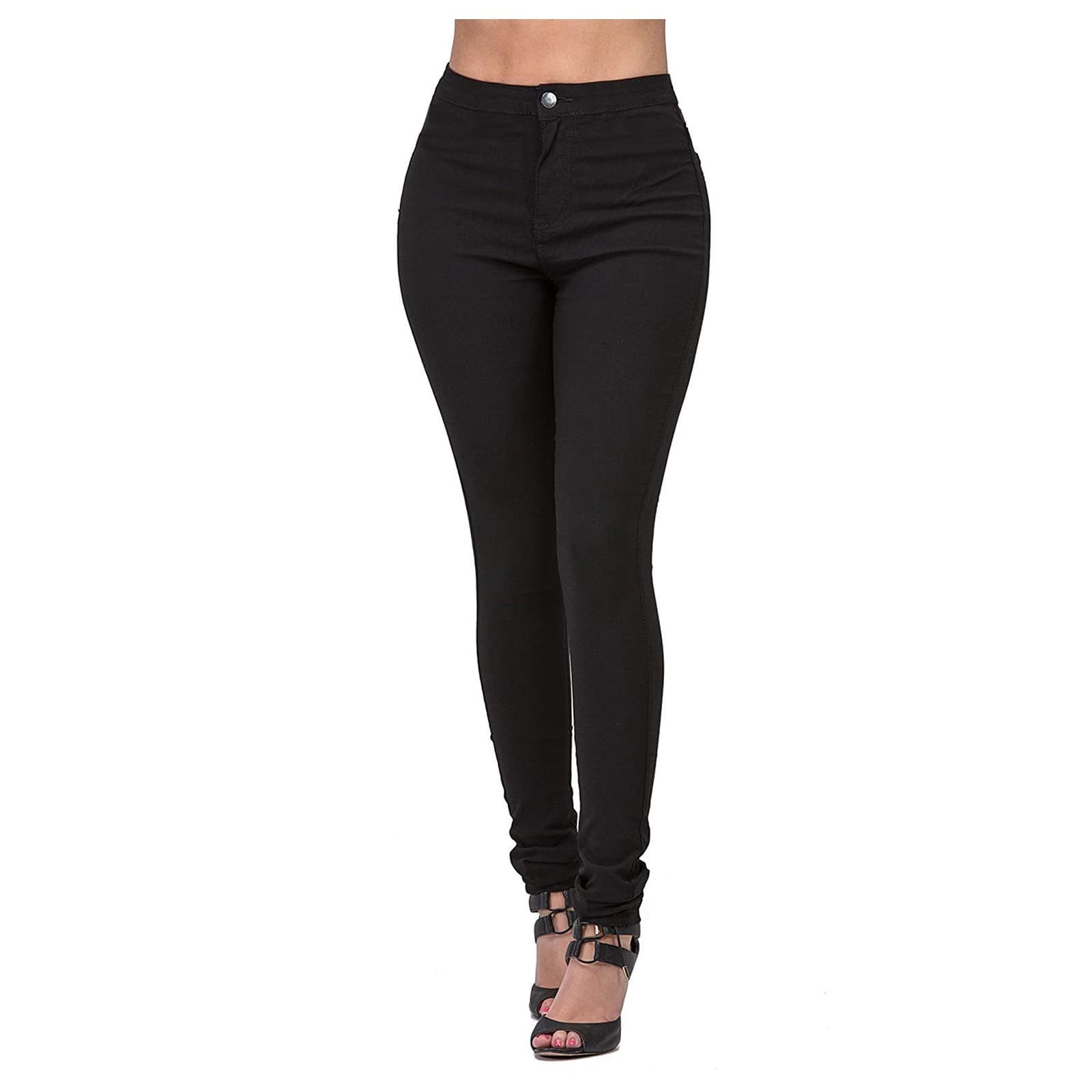 Women's Clothing Slim Multi Color Stretch Denim Trousers
