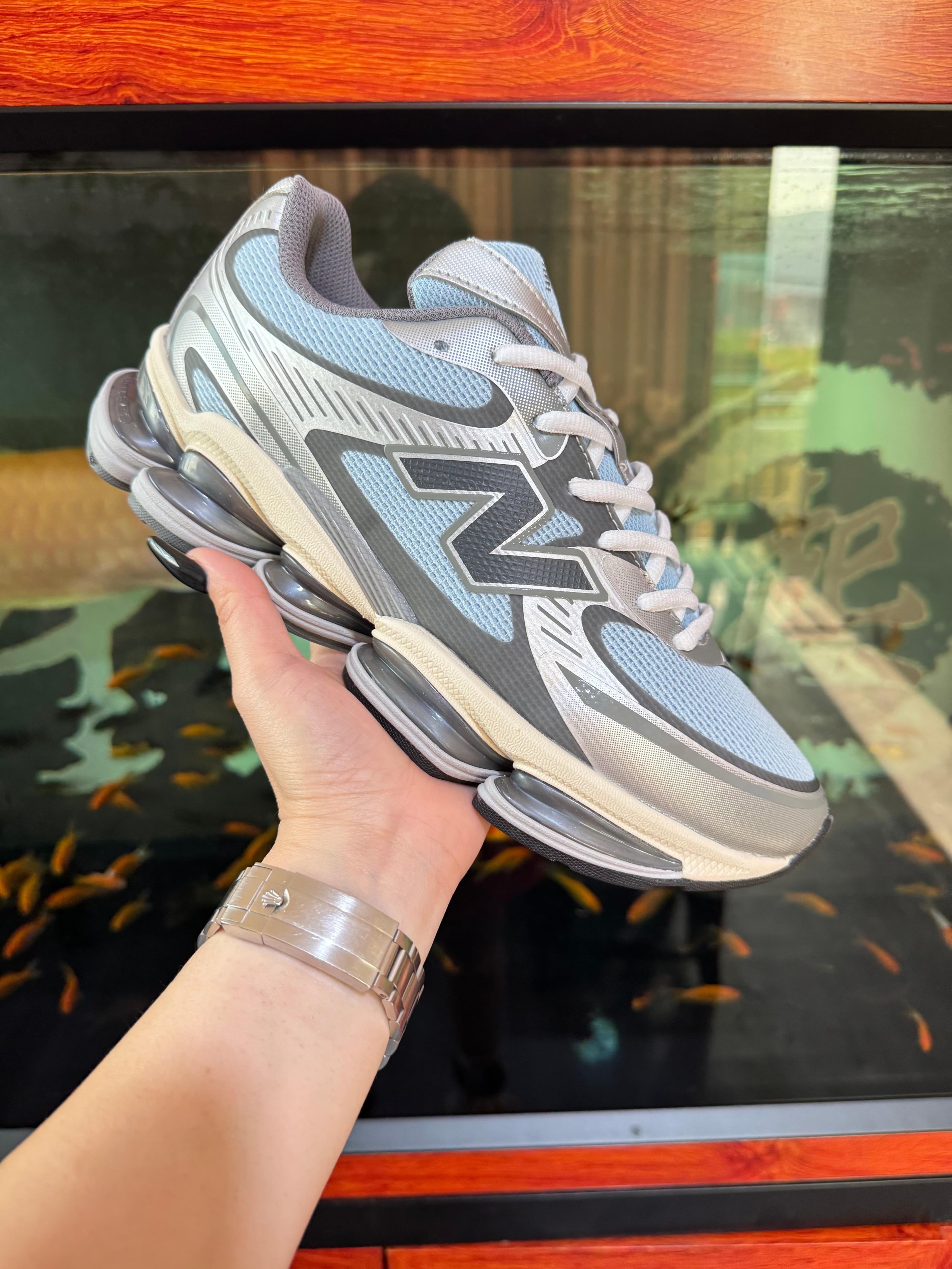 Chaussures New Balance NB2000 pour hommes, légères et décontractées, style « dad shoes », semelle épaisse rehaussante, mesh respirant, baske