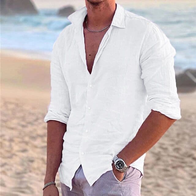 Men's Clothing Summer Shirt Lapel Shirt Spring Summer Outdoor Streetwear