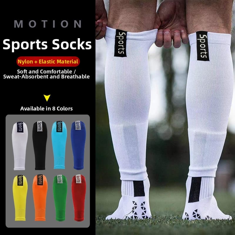 Men's Soccer Socks Long Sports Knee Pads Anti-Friction Shin Support Calf Support Player Version