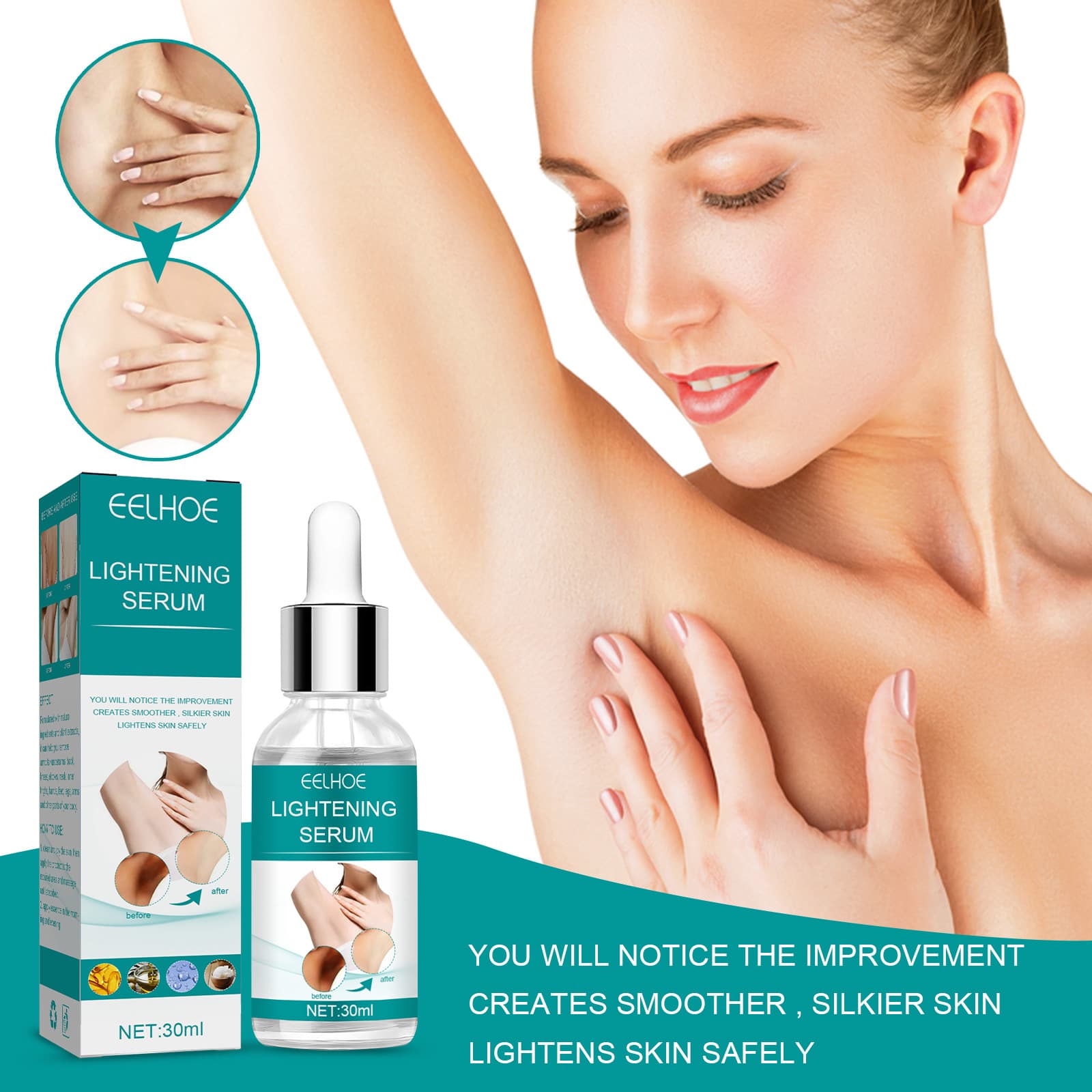 EELHOE beauty essence black spot cream armpit white knee body skin pigmentation repair