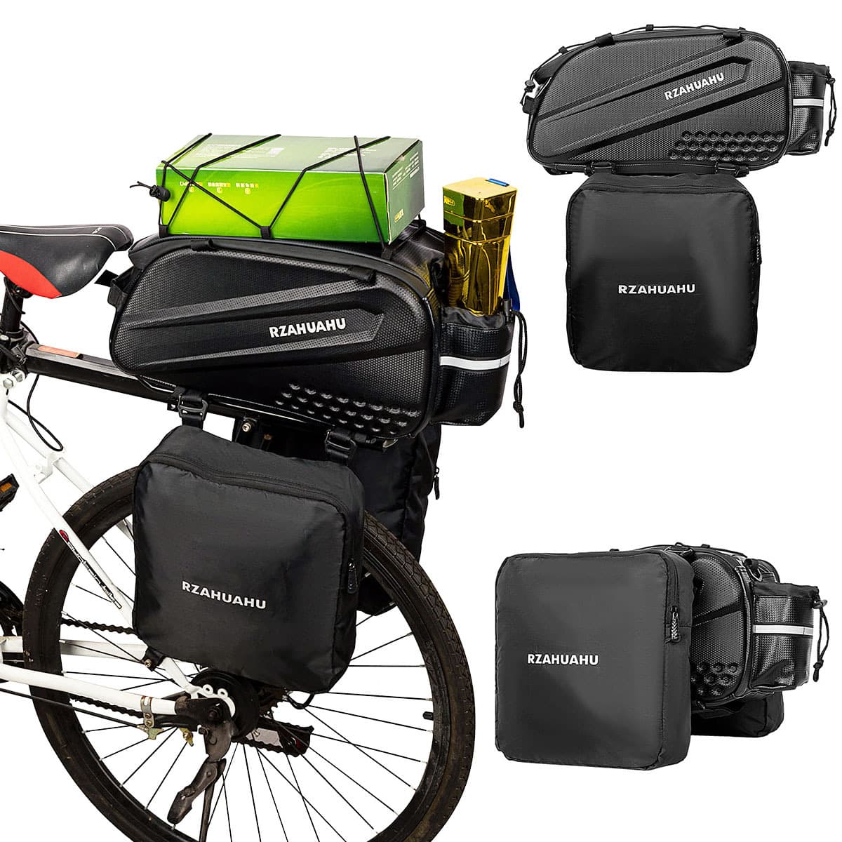 Bicycle Back Pack Back Seat Bag Riding Waterproof Mountain Bike Back Bag Driving Bag Rack Bag Bicycle Accessories Equipment