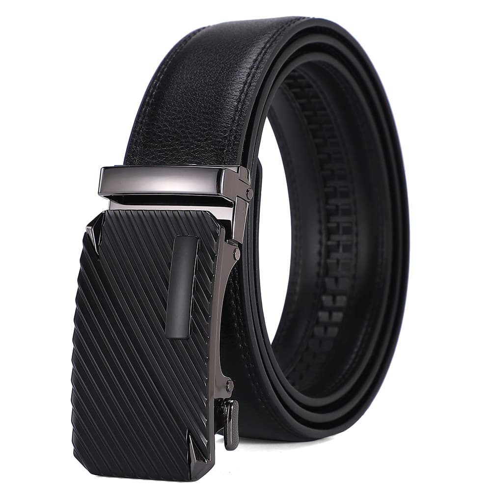 Men's Double-Sided Genuine Cowhide Leather Belt - Automatic Buckle, Business & Formal Wear​