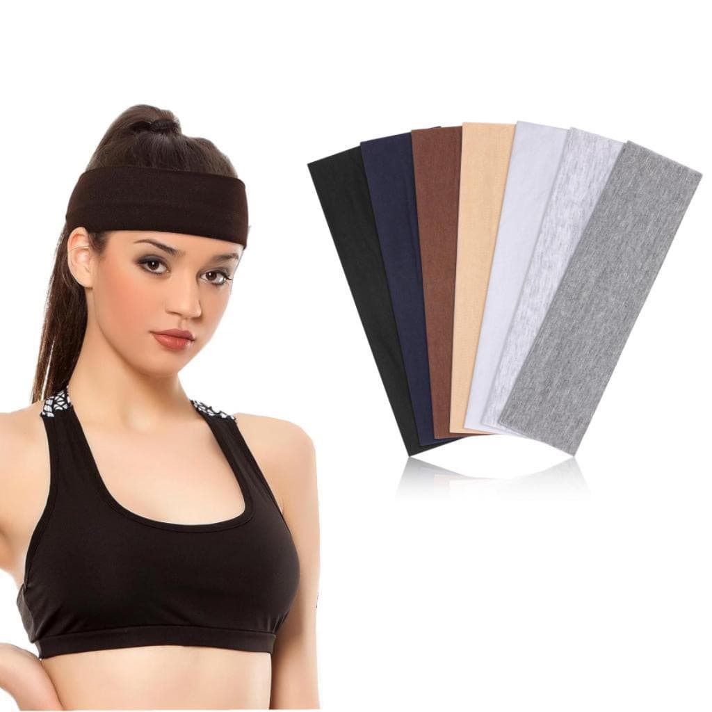 hot selling men's and women's sports headbands soft elastic non slip sports headband yoga fitness running sweat absorbing headscarf
