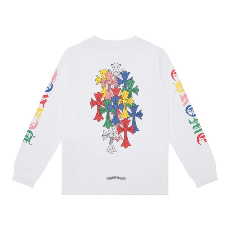 Collection de t-shirts à manches longues unisexes en pur coton double fil de haute qualité Chrome Heart