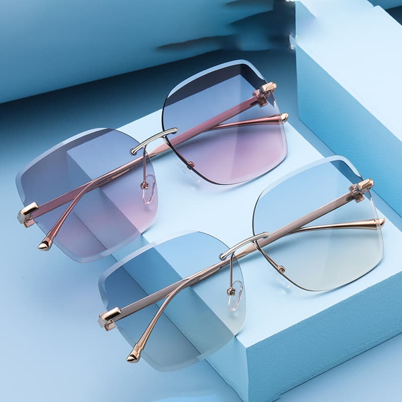 New Arrivals OULYLAN 2024 Woman Brand Designer Fashion Sunglasses High Quality Rimless Female Eyeglasses Sun Glasses Eyewear Ladies