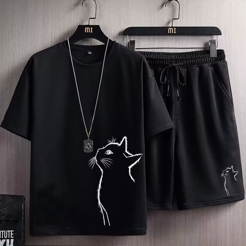 Men's Clothing Casual suits for men 2024 summer men's T shirts sports big size shorts with handsome suits wholesale