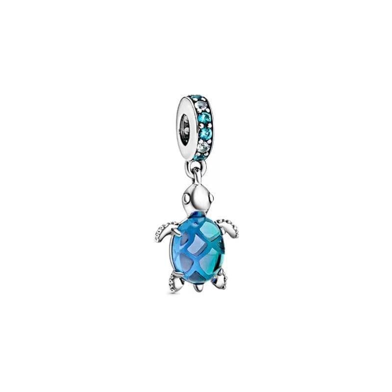 New Style Beads Ocean Series Blue Sea Turtle Snake Bone Chain Bracelet Necklace Accessories