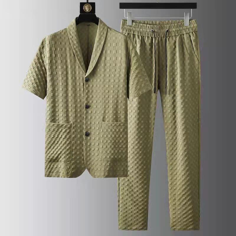 Men's Clothing Spring and summer new fashion suits men's short sleeved high end casual suits Korean style trendy slim and handsome Liangtangxin