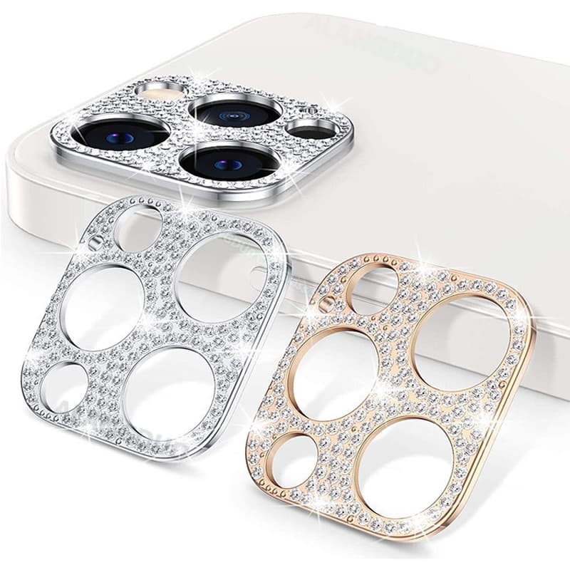 Luxurious Camera Lens Protector For iPhone 11 12 13 Pro Max 12 13Mini Shiny Glitter Diamond Phone Camera Lens Protector