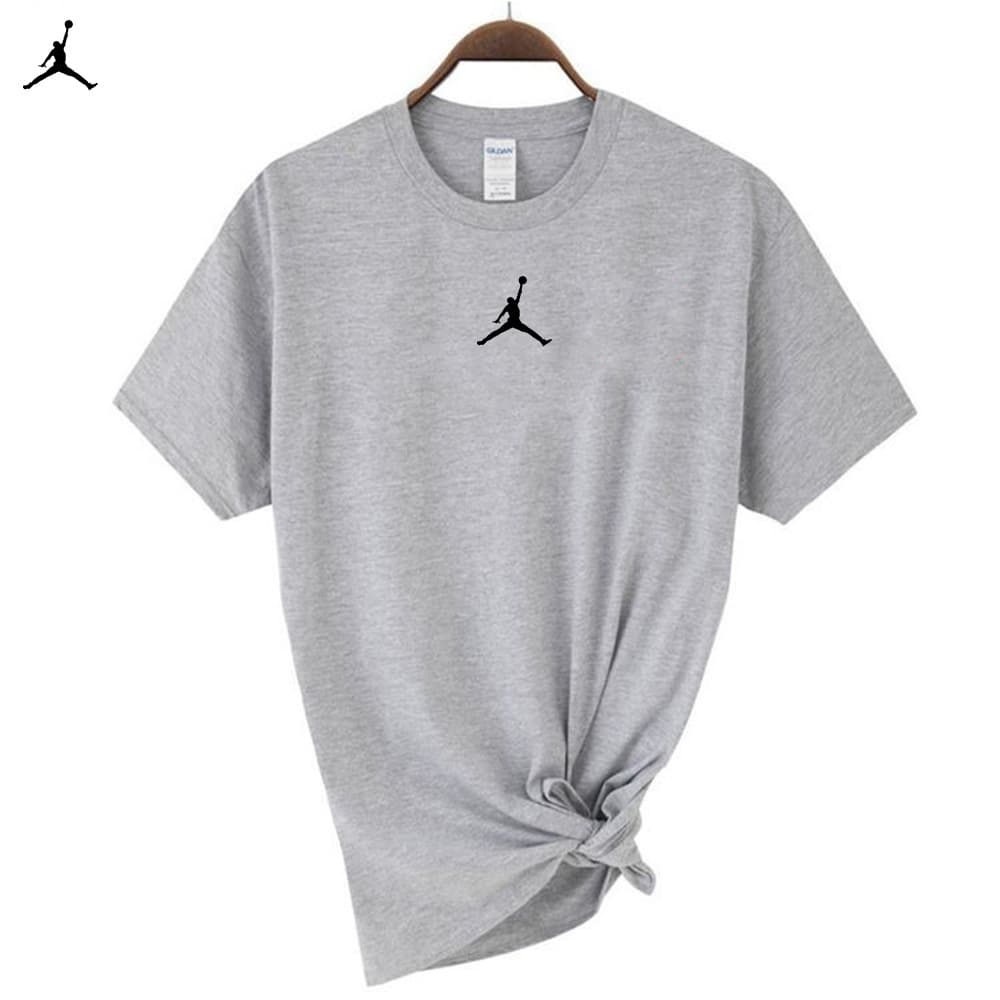 T-shirt d'été ample et décontracté à manches courtes et col rond pour homme, entièrement en coton, style sport fin