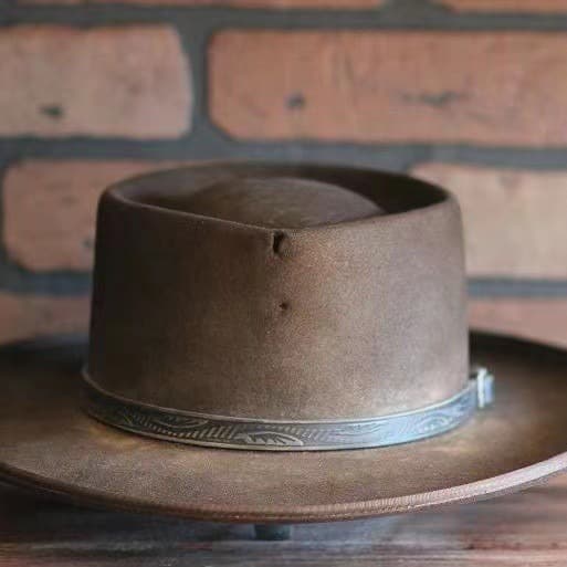 Woolen cowboy hat bow jazz top hat for men autumn and winter hat