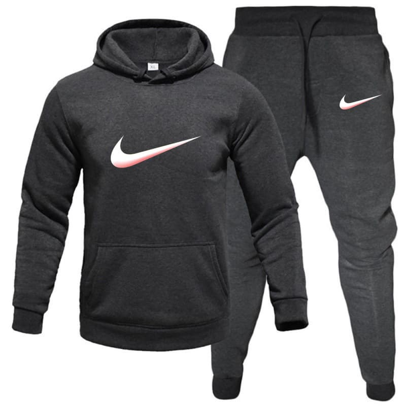 Ensemble de sport décontracté confortable imprimé de marque tendance 20214 automne et hiver nouveau sweat-shirt à capuche ample et pantalon.