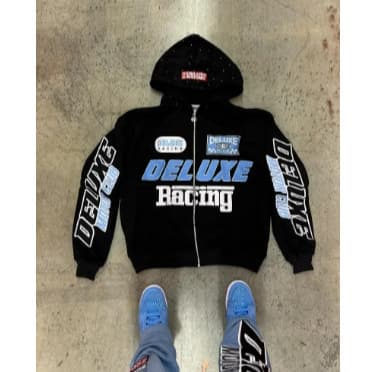 Bacing Printed Zipper Cardigan National Trend Treasure Boy Hooded Sweatshirt New Style