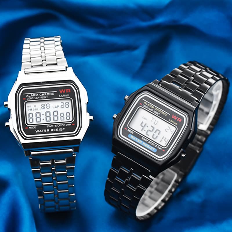 Men's Watches Stainless Steel Digital Watch (Multifunction & Waterproof)​