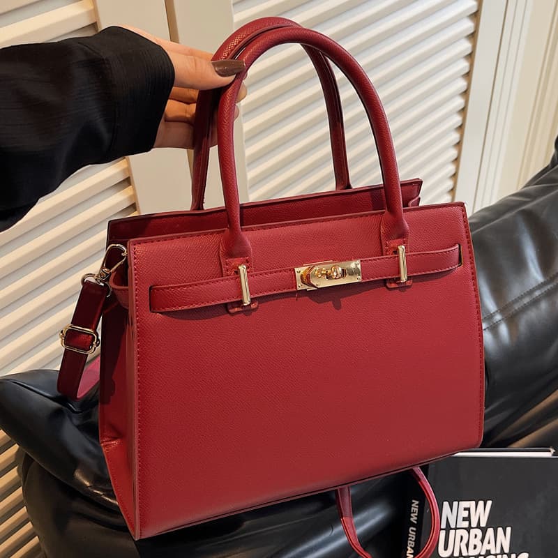 Hih-End Red Bridal Weddin For Women 2025 New Korean Version Lare Capacity Sinle Shoulder Kelly Handheld Crossbody