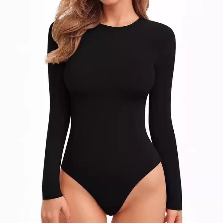 Top Tights Jumpsuit Female Spice Girl Long Sleeve Bullet Milk Silk Women's Triangle Jumpsuit Sexy Spice Girl