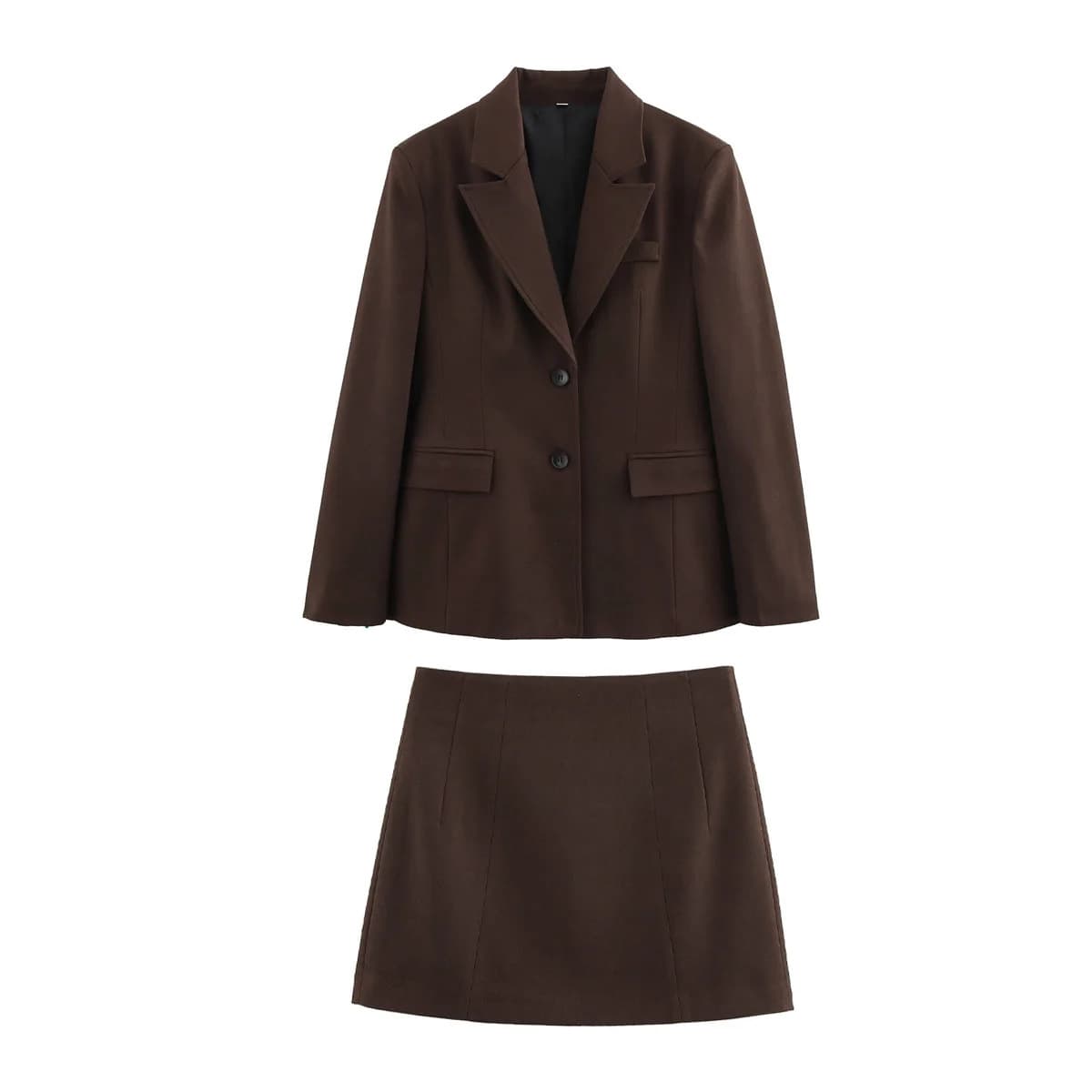 2025 Spring Autumn New Women's Style Casual Slimming Blazer And Skirt Set For Women