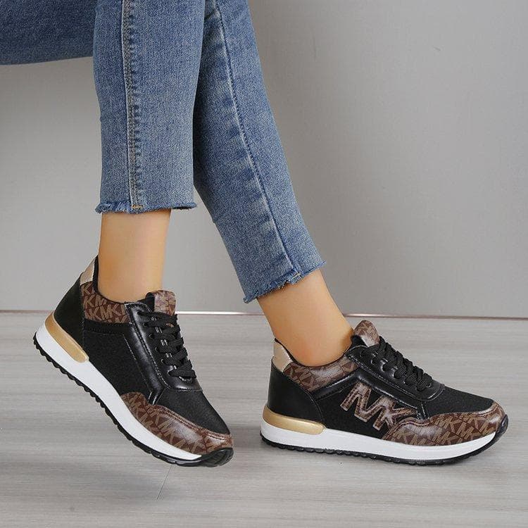 Chaussures de sport de grande taille pour le commerce extérieur 2024, chaussures de course décontractées à lacets et à bout rond pour femmes, à
