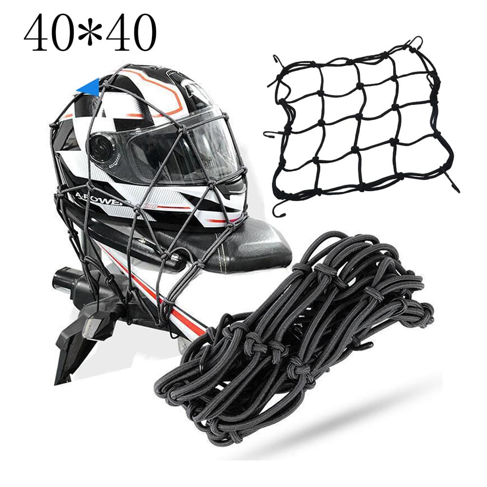 Motorcycle 40x40cm fuel tank cover modification tailbox fixed strap electric vehicle helmet net pocket