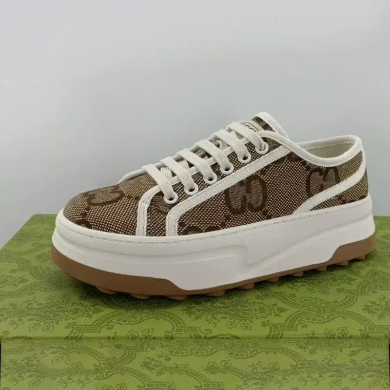 Chaussures décontractées en toile à plateforme rehaussante brodée style papa, modèle 1977 pour femmes (collection 2025).