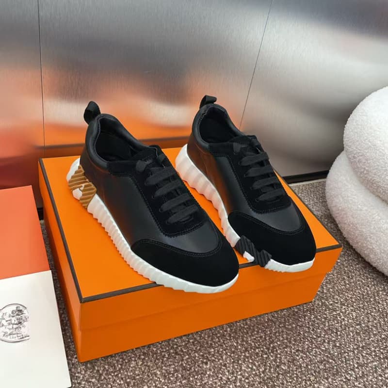 Chaussures blanches respirantes et polyvalentes en cuir gris anthracite H Brad, pour femmes, modèle Export Black Seakers.
