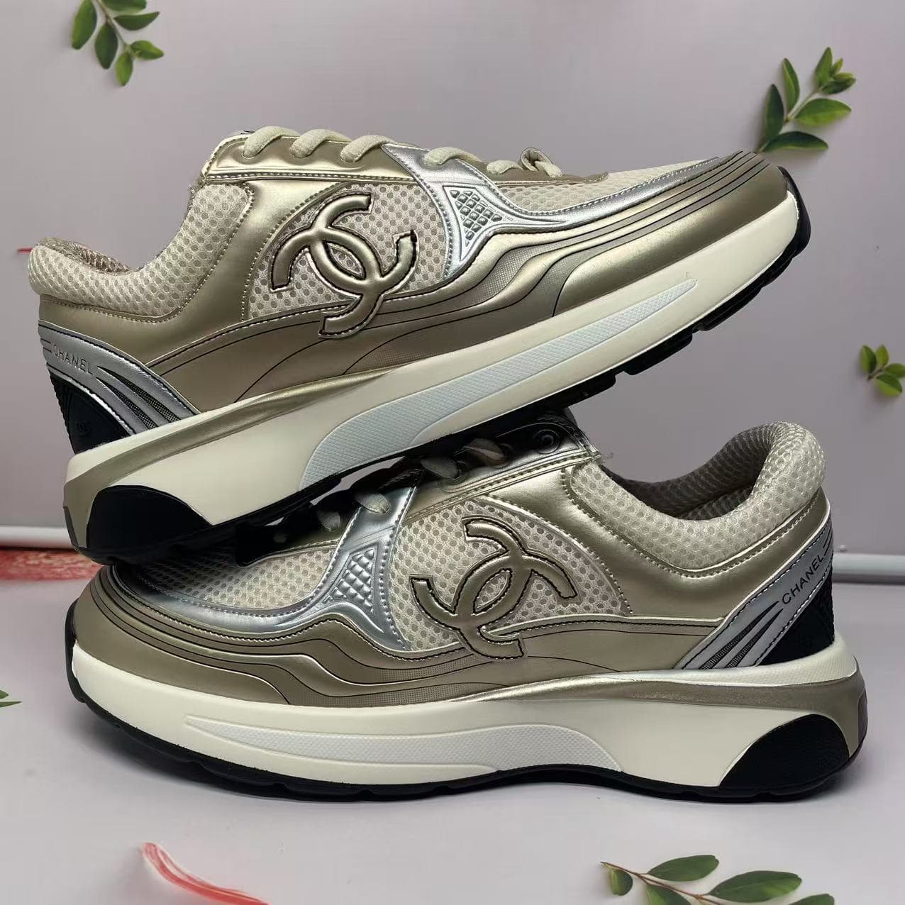 Putian Pure Original Petit Parfum Style Silver Horn King Sports Mesh Respirant Semelle Épaisse Hauteur Augmentante