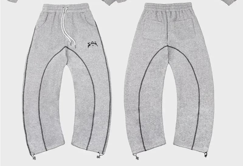 Ensemble sweat à capuche et jogging brodé tendance pour homme – Tenue décontractée ample style streetwear hip-hop pour le printemps
