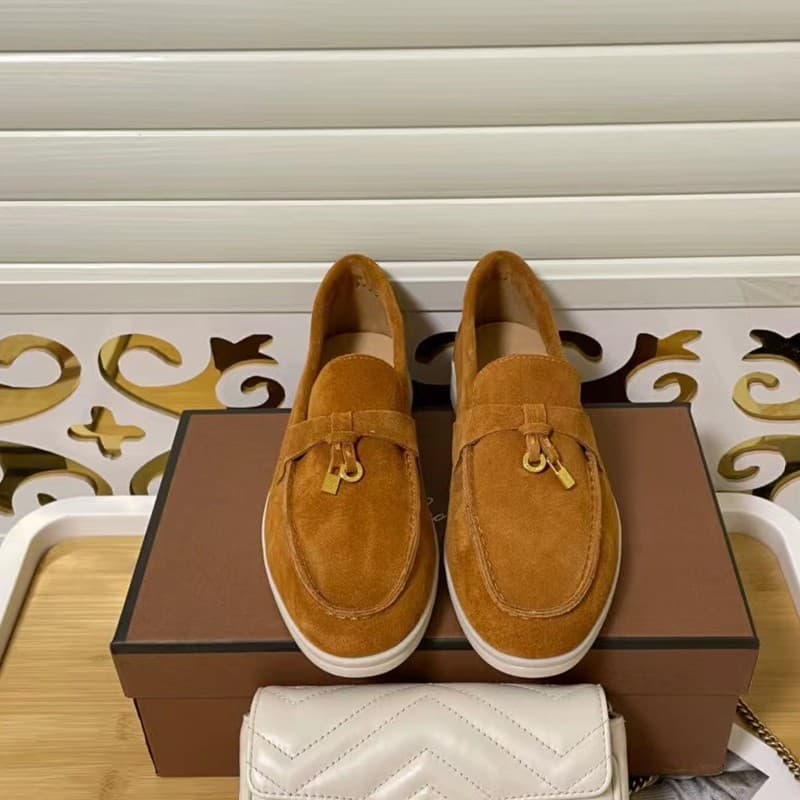 Mocassins décontractés à pampilles pour couple, style britannique, en cuir véritable, à semelle souple