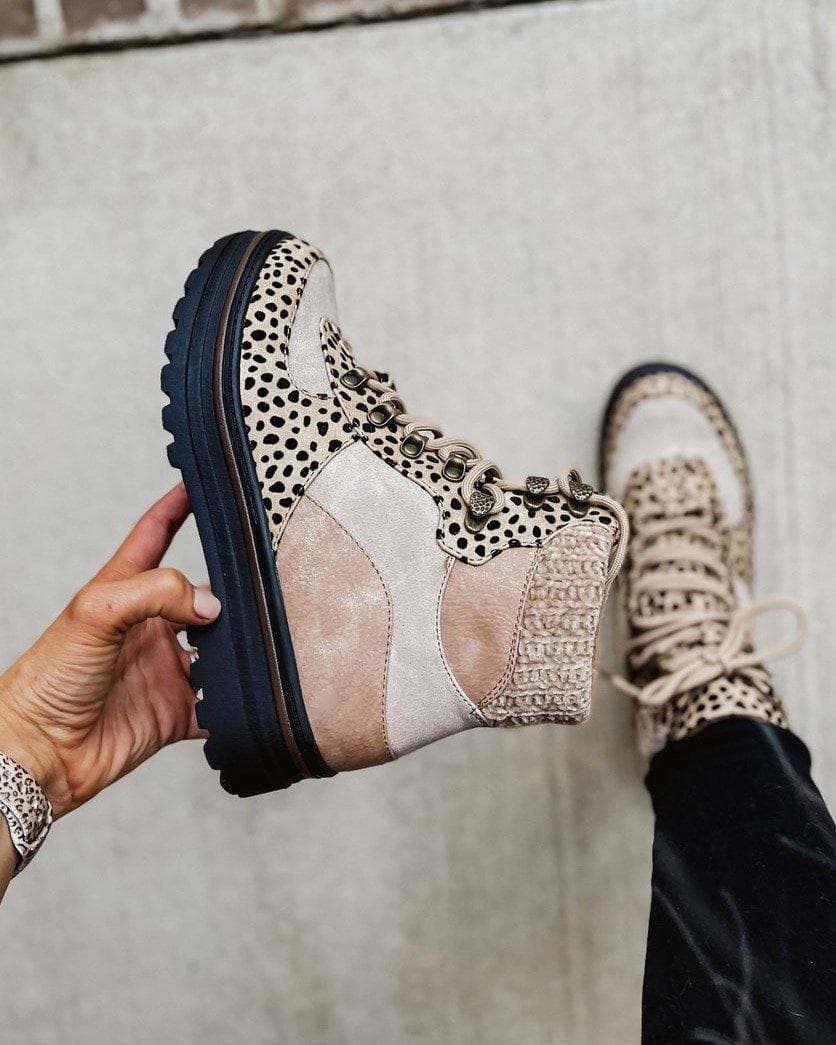 Plus-size lace-up boots Low-top round toe women's boots