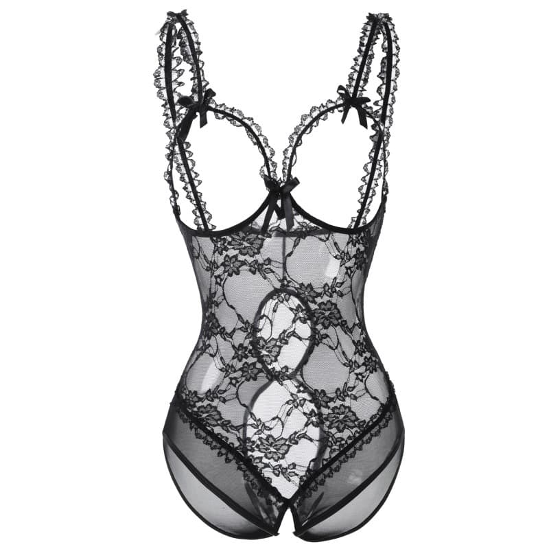 Plus Size Lingerie Transparent Nightwear Uniform Temptation Cross-Border Sexy Set Open Crotch No Need To Take Off 2612