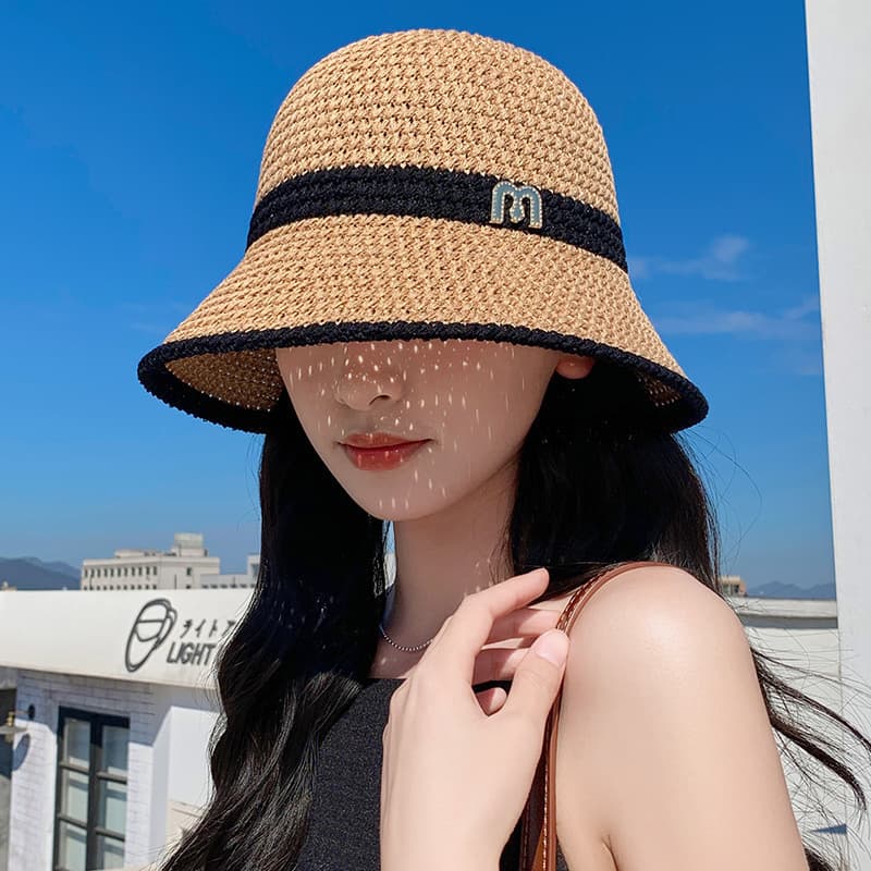New Sunscreen and Sunshade Hat for Women in Summer, Hollow and Breathable Sun Hat, Japanese Sweet Small Eaves, Showcasing Face, Small Straw Hat